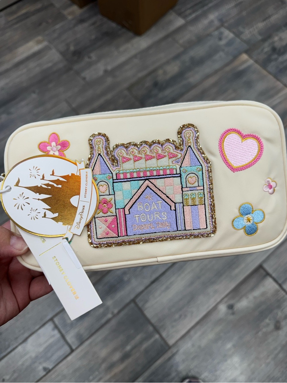 Disney Parks 2025 Stoney Clover Lane It’s A Small World Bag Pouch Small NWT